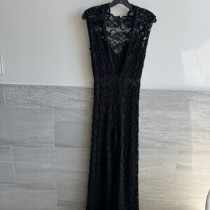 Nightcap long black lace Jumpsuit